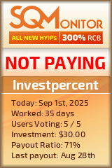Investpercent Project Status Button