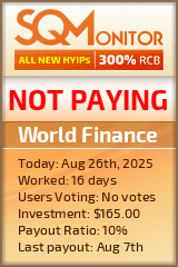 World Finance Project Status Button