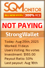 StrongWallet Project Status Button