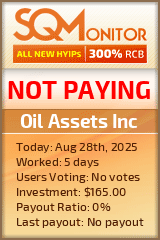 Oil Assets Inc Project Status Button