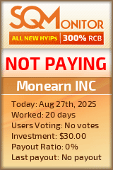 Monearn INC Project Status Button