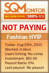 Fashion HYIP Project Status Button