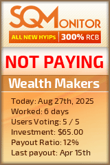 Wealth Makers Project Status Button