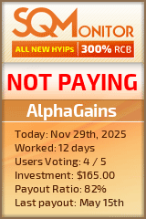 AlphaGains Project Status Button