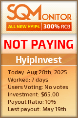 HyipInvest Project Status Button