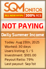Daily Summer Income Project Status Button