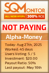 Alpha-Money Project Status Button
