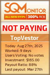 TopVestor Project Status Button