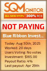 Blue Ribbon Investment Project Status Button