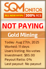 Gold Mining Project Status Button