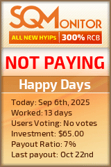 Happy Days Project Status Button