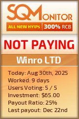 Winro LTD Project Status Button