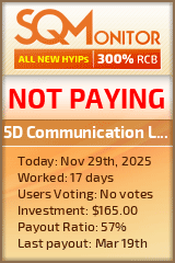 5D Communication Limited Project Status Button