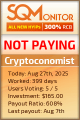 Cryptoconomist Project Status Button