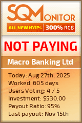 Macro Banking Ltd Project Status Button