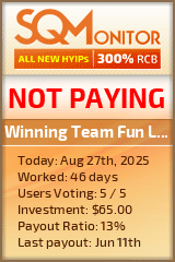 Winning Team Fun Limited. Project Status Button