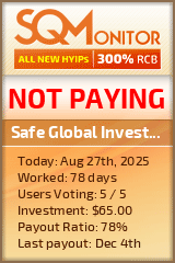 Safe Global Investment Project Status Button