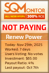 Renew Power Project Status Button