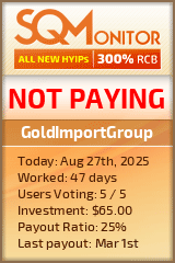 GoldImportGroup Project Status Button