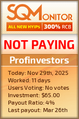 Profinvestors Project Status Button