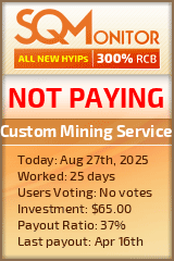 Custom Mining Service Project Status Button