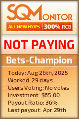 Bets-Champion Project Status Button