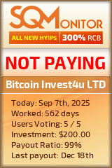 Bitcoin Invest4u LTD Project Status Button