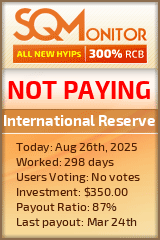 International Reserve Project Status Button