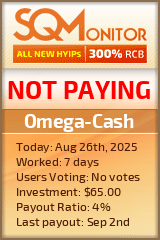 Omega-Cash Project Status Button