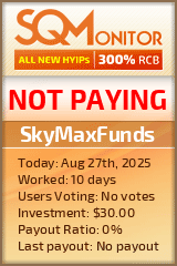 SkyMaxFunds Project Status Button