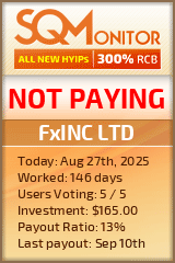 FxINC LTD Project Status Button