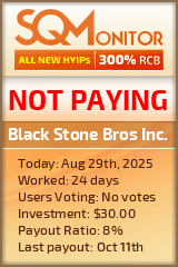 Black Stone Bros Inc. Project Status Button