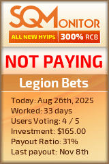 Legion Bets Project Status Button