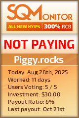 Piggy.rocks Project Status Button