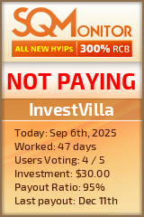 InvestVilla Project Status Button