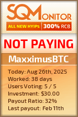 MaxximusBTC Project Status Button