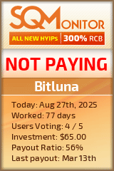 Bitluna Project Status Button