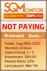 Proinvest – Sunny Trade Project Status Button