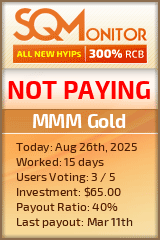 MMM Gold Project Status Button