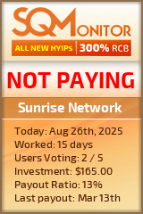 Sunrise Network Project Status Button