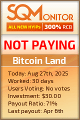 Bitcoin Land Project Status Button