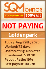 Goldenpark Project Status Button