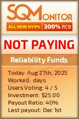 Reliability Funds Project Status Button