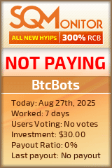 BtcBots Project Status Button