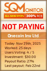 Onecoin Inv Ltd Project Status Button