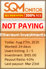 Ethereum Investments Project Status Button