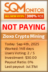 Zioxo Crypto Mining Project Status Button