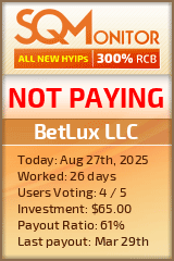BetLux LLC Project Status Button
