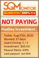 FixeDay Investment LTD Project Status Button
