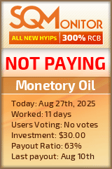 Monetory Oil Project Status Button